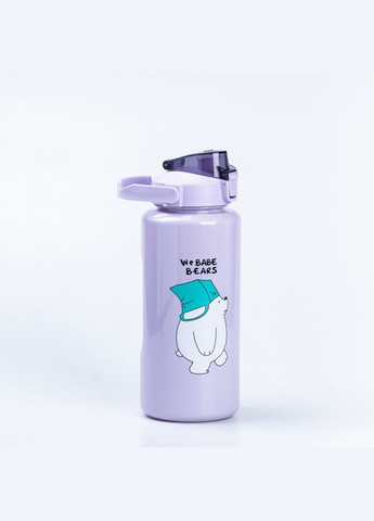 Набір пляшок 3 в 1 Панда з поїлкою і ручкою 0.3 (л) 0.7 (л) 2 (л) Фіолетовий Happy Life (315718369)