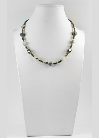 Намисто "Гіпербола" Рутиловий кварц, Гематит Fursa fashion (322313556)