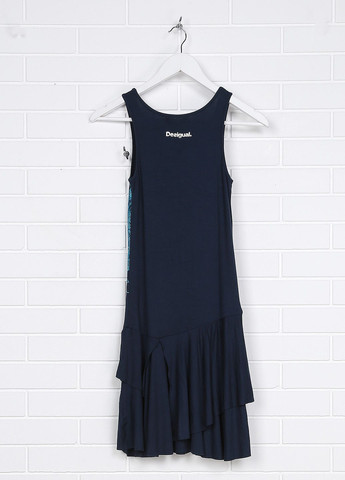 Тёмно-синее платье красный Desigual (323065615)