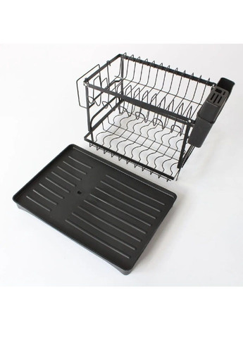 Двох'ярусна настільна сушарка органайзер тримач для зберігання посуду кухонного приладдя 42х33х29 см (480920-Prob) Unbranded (347729769)