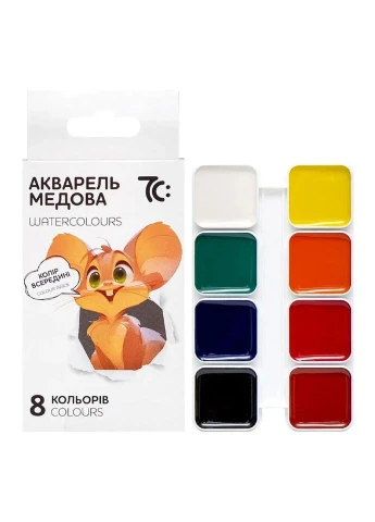 Дитяча медова акварель 7C10801, 8 кольорів No Brand (387026250)