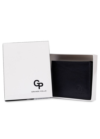 Шкіряний портмоне для документів чоловічий 11552 Синій Grande Pelle (306882190)