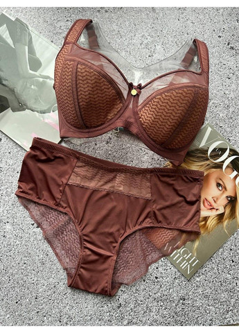 Коричневый женское нижнее белье комплект на чашку е коричневый CHLX