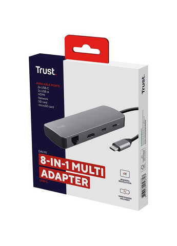 Док-станция Dalyx 8in1 Gray (25672) Trust (341679166)