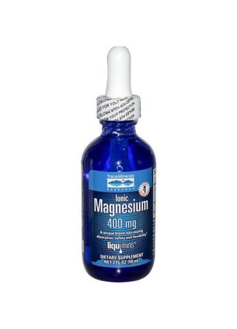 Trace Minerals Ionic Magnesium, 400 mg, 2 fl oz 59 ml TMR-00017 Trace Minerals Research (315152801)