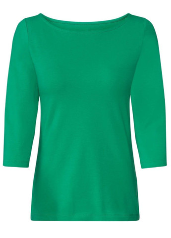 Зеленый женский лонгслив с рукавом 3/4 Esmara (362377066)