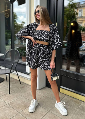 Костюм-трійка: шорти, топ, кофта-кімоно Україна (328214168)