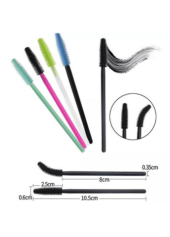 Силіконова щітка для вій та брів Гребінець для макіяжу Мікробраш щіточка кольорова Magnetic Lashes (366668481)