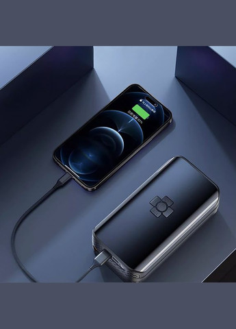 Портативний автомобільний компресор CQB-008-04 бездротовий з дисплеєм ліхтариком Type-C 14 шт Helloleiboo (353828115)