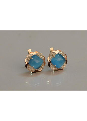 Срібні сережки з золотими вставками Silver Style (367112459)