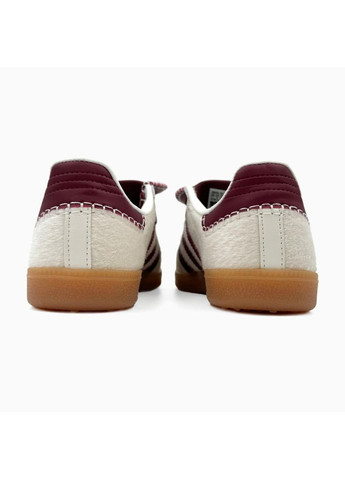 КРОСІВКИ ЖІНОЧІ ADIDAS SAMBA WALES BONNER WHITE BORDO АДІДАС САМБА No Brand бежеві демісезони (369387772)