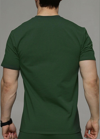Зеленая футболка мужская с коротким рукавом Roksana