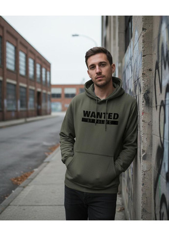 Худи Оникс тринитка хаки с принтом Wanted 2х сторонний принт шелкография 4PROFI (364656596)