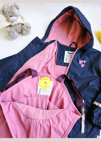 Дощовик Дитячий Грязепруф на флісі 86-92см ☔️Дощовик Комплект Дитячий Lupilu Куртка та Напівкомбінезон (303278446)