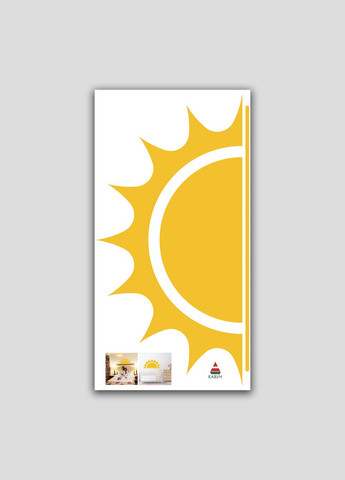 Виниловая интерьерная декор на стену (обои) в детскую комнату "Солнце з лучами Sun" из Оракала Кавун наклейка (316189725)