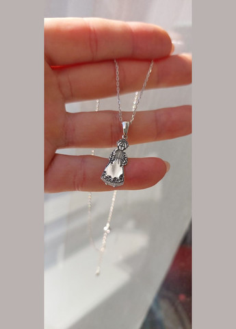 Комплект прикрас оберіг лялька Мотанка в вишиванці срібло 925 проби кулон і сережки No Brand (329999338)