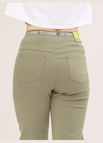 Брюки женские хаки МОМ летние на кулисах большой размер Estensivo MOM (290254884)