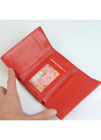 Яскраво-червоний жіночий шкіряний гаманець на магніті з монетницею зовні Balisa (360989547)