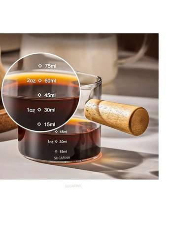 Мірна склянка для кави еспресо з ручкою 75 мл Shenzhen (367954278)