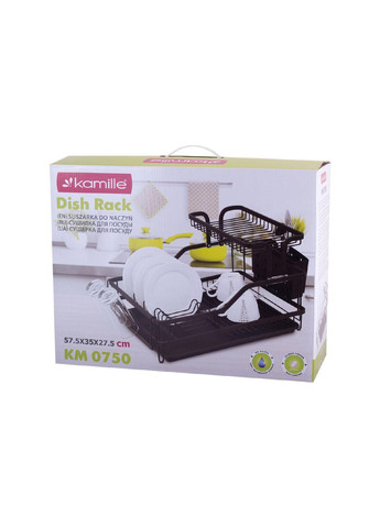 Сушарка для посуду настільна 575x350x275 мм міцна для кухні Kamille (332202597)