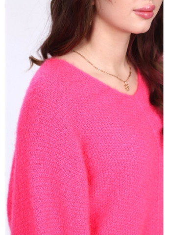 Малиновый демисезонный свитер женский 99047 вязка малиновый Актуаль