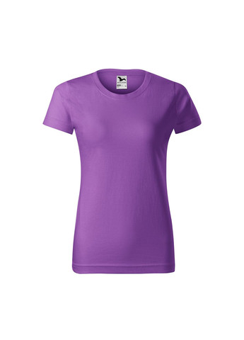 Фіолетова всесезон футболка жіноча бавовняна однотонна фіолетова 134-64 з коротким рукавом Malfini Basic