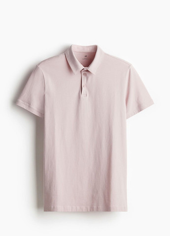 Розовая мужская футболка поло H&M