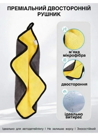 Большая микрофибра авто 30×60 полотенце авто 600г/м² для полировки и сушки кузова детейлинг для ухода за авто No Brand (398956356)