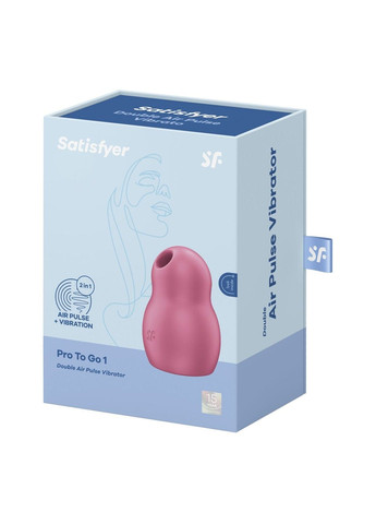 Вакуумний стимулятор з вібрацією Pro To Go 1 Red Satisfyer (333332695)