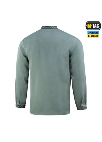 Вышиванка 100% лен серо-зеленая (2XL) M-TAC (303410554)