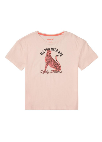 Розовая всесезон пижама летняя для девочки Pepperts