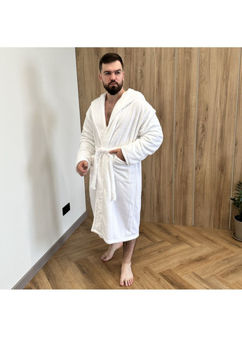 Халат унисекс плюшевый белый 58-60 р H28 Ananasko (364874575)