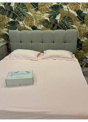 Комплект постільної білизни євро розмір No Brand беж страйп (370864758)