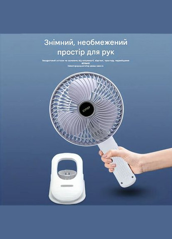 Акумуляторний настільний ручний вентилятор на прищіпці Super A2 No Brand (316714917)