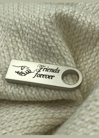 Флеш накопитель металлический серебристый 4 Gb с лазерной гравировкой. Konik (338379424)