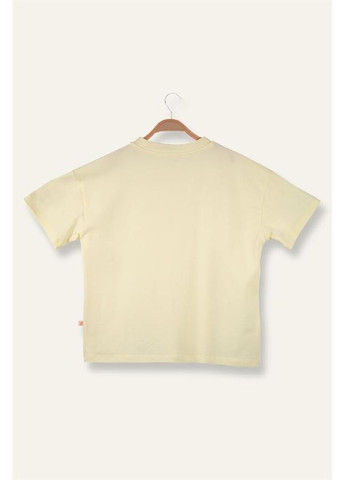 Желтая детская унисекс футболка оверсайз, цвет желтый, возраст 11-12 лет, рост 152 см Zeyland