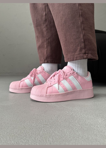 Кроссовки женские Adidas Superstar XLG pink | Адидас Суперстар розовые No Brand розовые демисезоны (316091154)