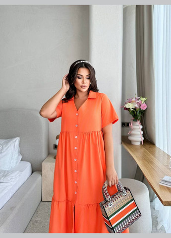 Помаранчева повсякденний сукня Україна однотонна