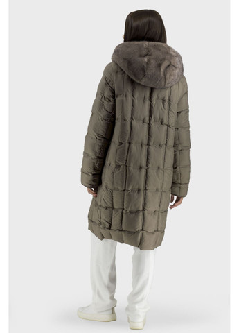 Оливковий (хакі) зимній Пуховик No Brand