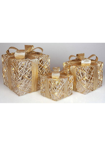 Набор декоративных подарков - 3 коробки с led-подсветкой Bona (282592962)