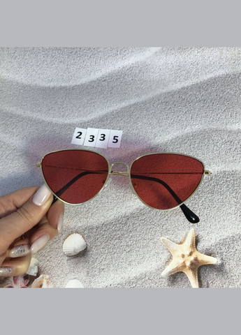 Червоні окуляри в золотій оправі No Brand (302490697)