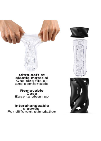 Мастурбатор DEEP BLOW BLACK, подвійне використання Dorcel (335392197)