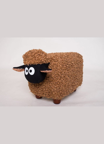 Пуф дитячий Баранчик Шон Meblityt 45х30х30 Кучерявий Світло-Коричневий (BHK200306) INSI Wood (314464598)