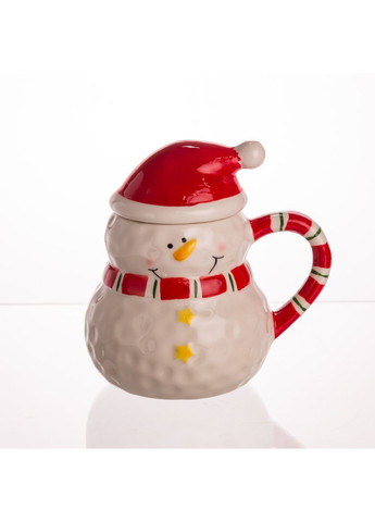Чашка порцелянова Snowman з кришкою 400 мл Yiwu (370645608)
