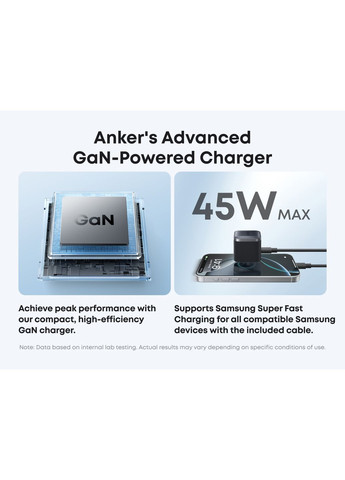 Сетевое зарядное устройство для Nano Charger - 45W USB-C Black (7150726) Anker (362212860)