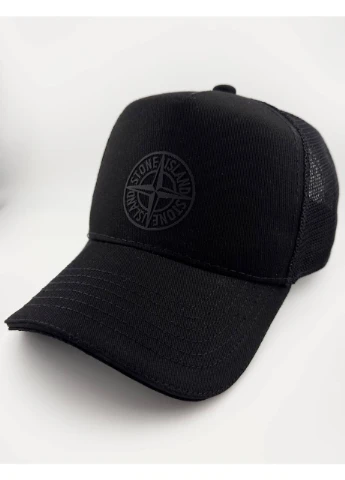 Бейсболка Тракер STONE ISLAND с Сеткой, Черная, Катон, Ручная Работа (Украина), S, M, L/XL No Brand бейсболка тракер (391417871)