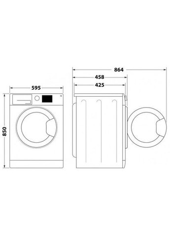 Пральна машина автоматична WRBSB 6228 B WHIRLPOOL (315143677)