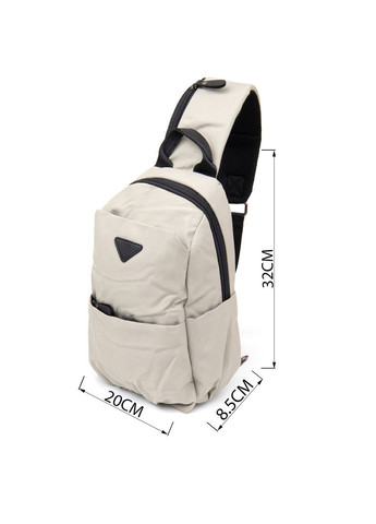 Сумка слінг чоловіча через плече нейлонова світло-сіра 20631 Vintage (362418146)