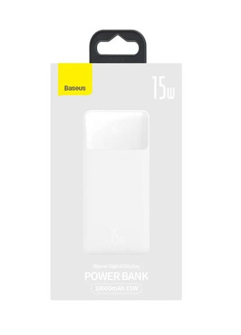 Зовнішній акумулятор (Power Bank) Bipow Overseas 15 W 10000 mAh білий PPBD050002 / PPBD10 Baseus (279554946)