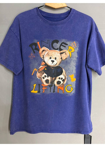 Футболка жіноча YIGOU 76 тай-дай з ведмедиком оверсайз No Brand - (329417453)